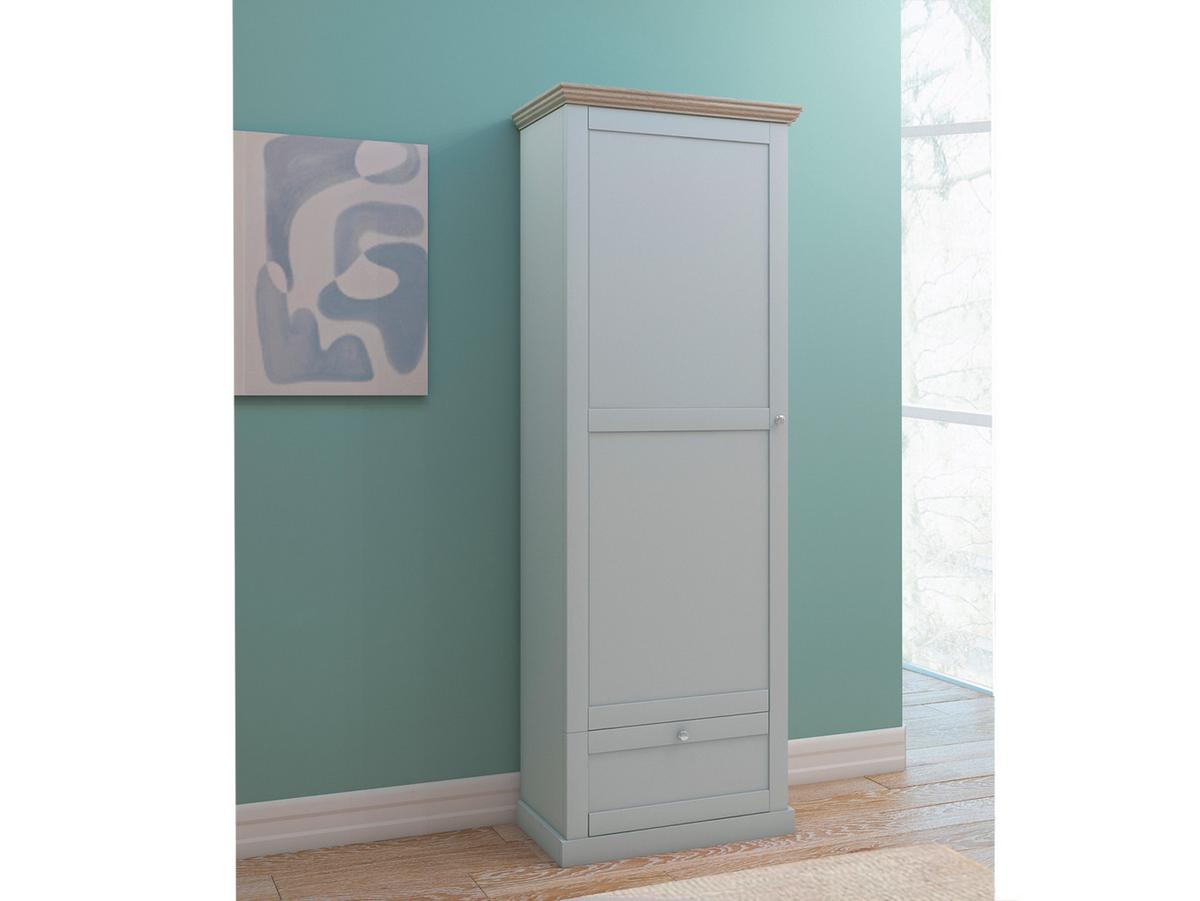 Garderobenschrank Binz Eichefarben B: 60 cm - Eichefarben/Grau, Design, Holzwerkstoff (60/180/35cm) - MID.YOU