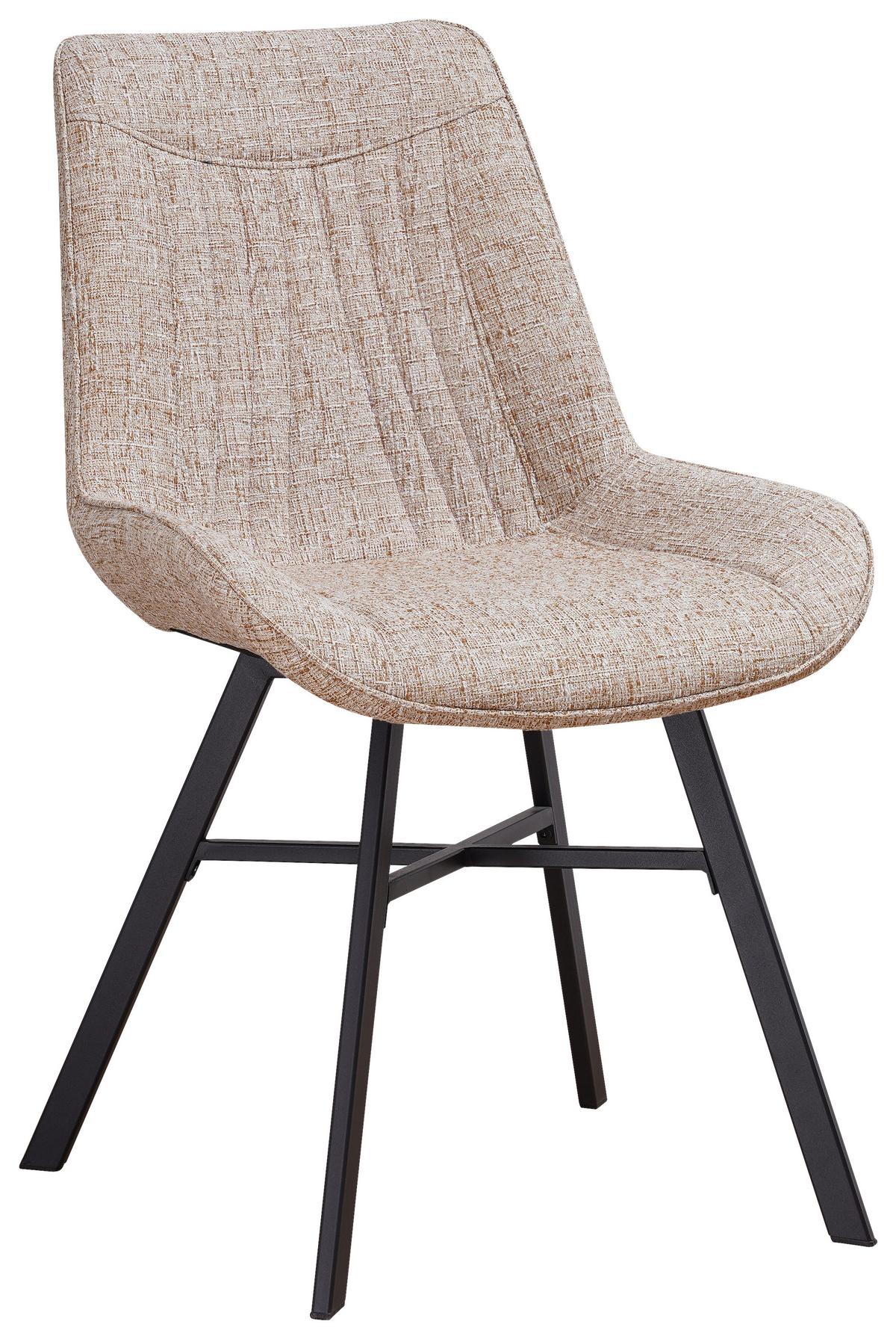 Stuhl-set Samuel - Beige/Schwarz, Design, Textil (53/87/63cm) - MID.YOU