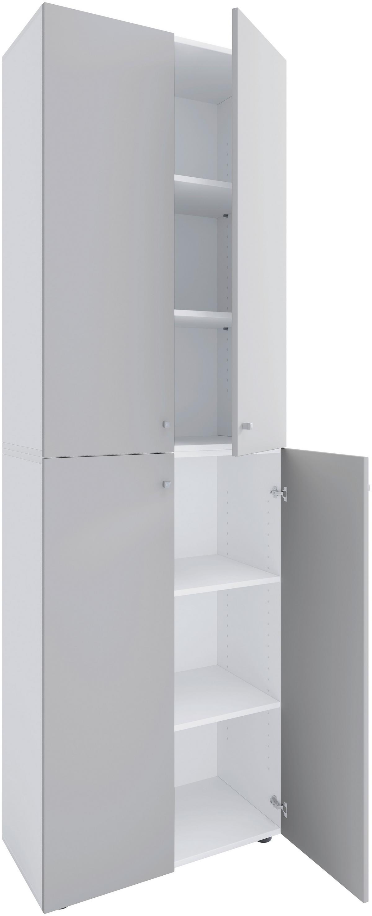 Aktenschrank Lona Grau, Weiß B: 70 cm - Weiß/Grau, Design, Holzwerkstoff (70/220/39cm) - MID.YOU