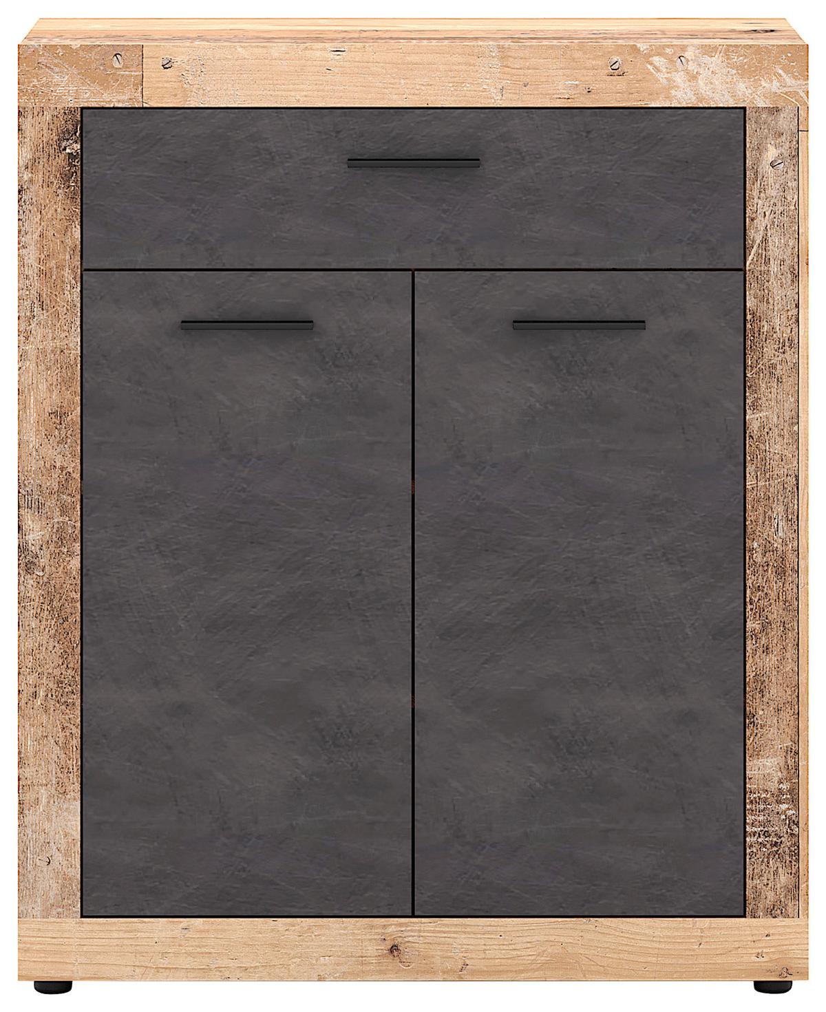 Kommode 88,9 cm Luna 2, Graphitfarben - Schwarz/Graphitfarben, Design, Holzwerkstoff/Kunststoff (88,9/107,7/40cm) - MID.YOU