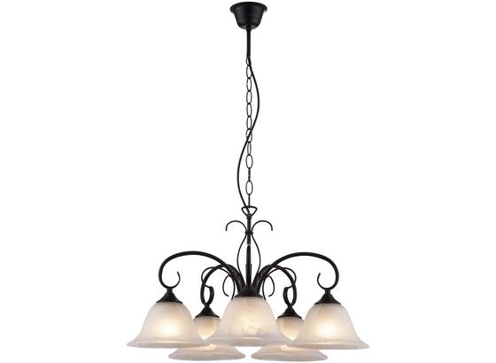 Hängeleuchte Olga - Rostfarben/Weiß, ROMANTIK / LANDHAUS, Glas/Metall (55/115cm) - James Wood Hängeleuchte Olga - Rostfarben/Weiß, ROMANTIK / LANDHAUS, Glas/Metall (55/115cm) - James Wood