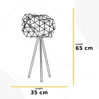 Tischleuchte Goldfarben L: 35 cm 22w - Goldfarben/Schwarz, Design, Kunststoff/Metall (35/35/65cm)