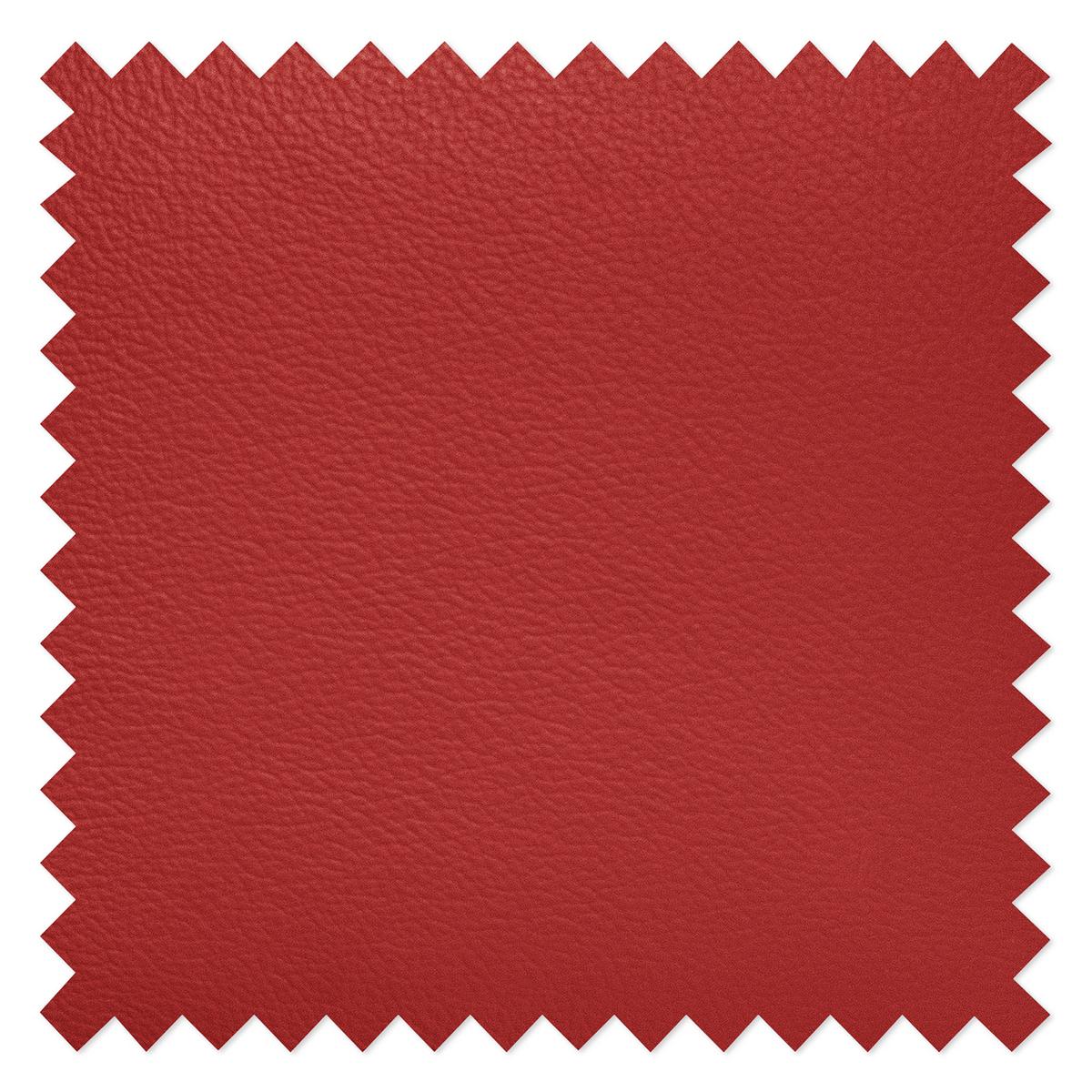 Ecksofa Santos Rot S: 241 cm - Chromfarben/Rot, Design, Leder/Textil (241/168cm) - Livetastic