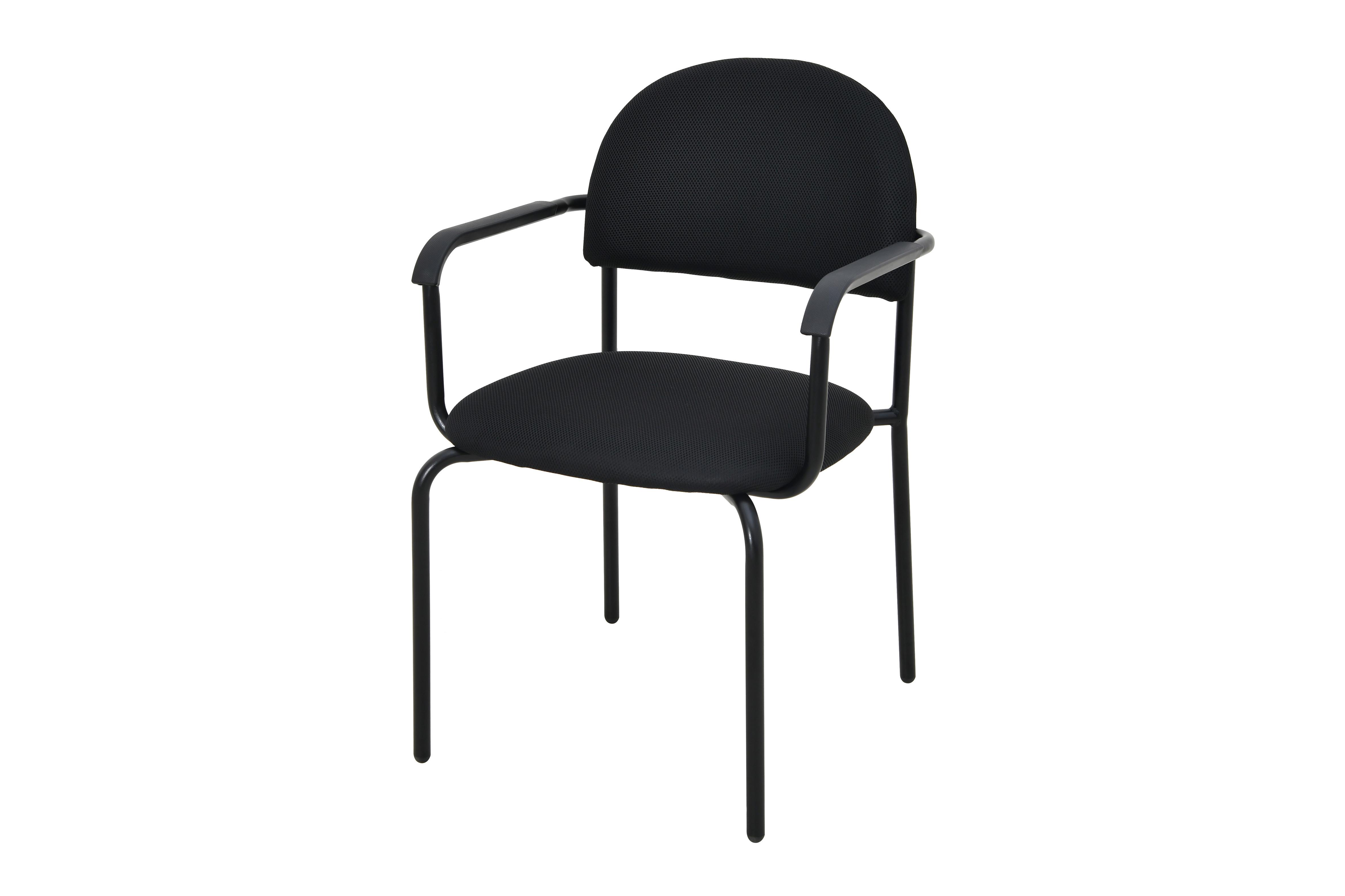 Tárgyalószék Dina 2 - fekete, Modern, műanyag/textil (57/83/60cm)