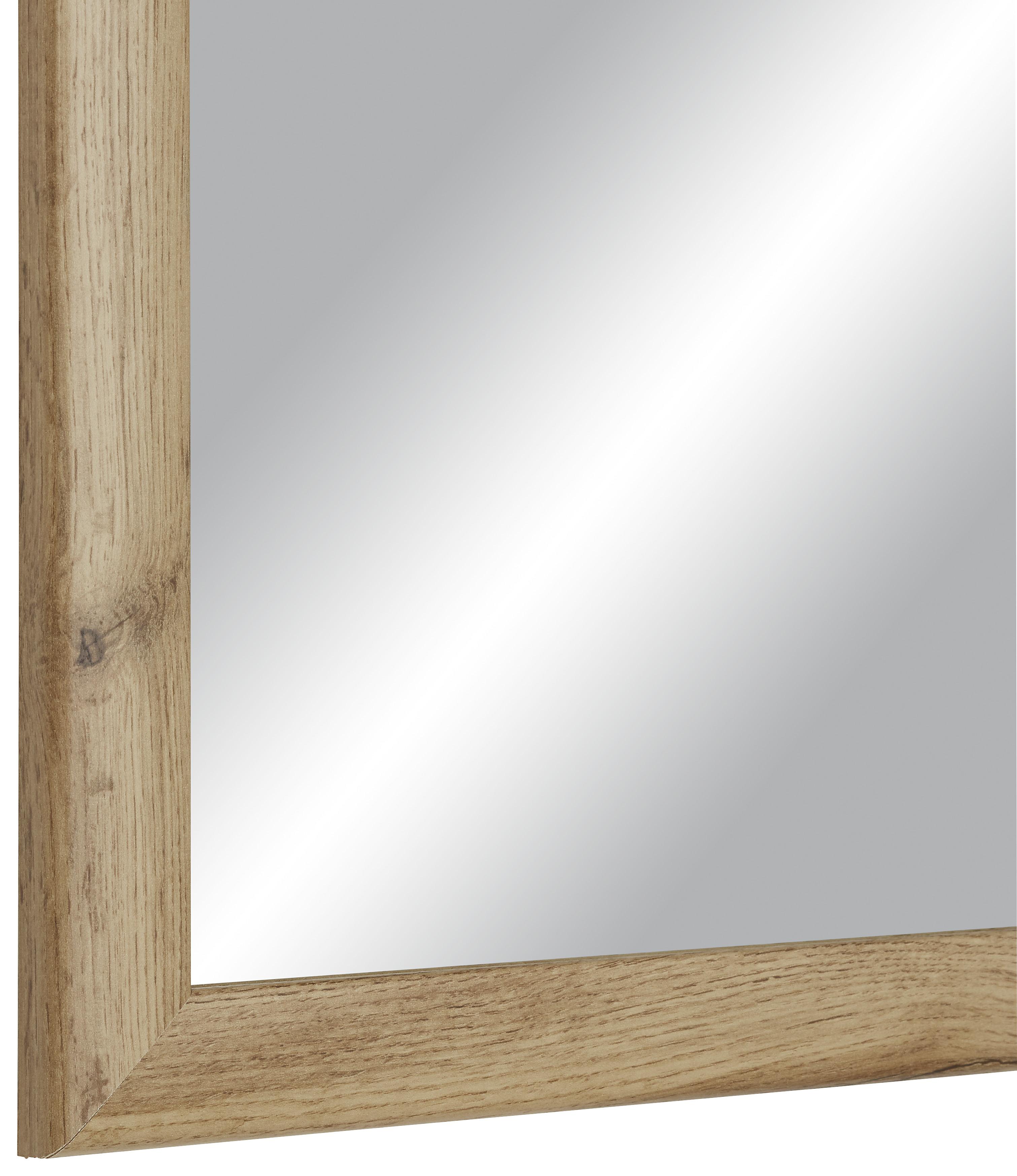 Nástěnné Zrcadlo Wotan - hnědá, Moderní, kompozitní dřevo/sklo (45/60cm)