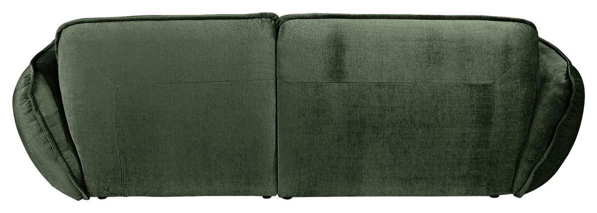 Ecksofa Fluffy Dunkelgrün S: 184x269 Cm - Dunkelgrün/Schwarz, MODERN, Textil (184/269cm) - Trendmanufaktur