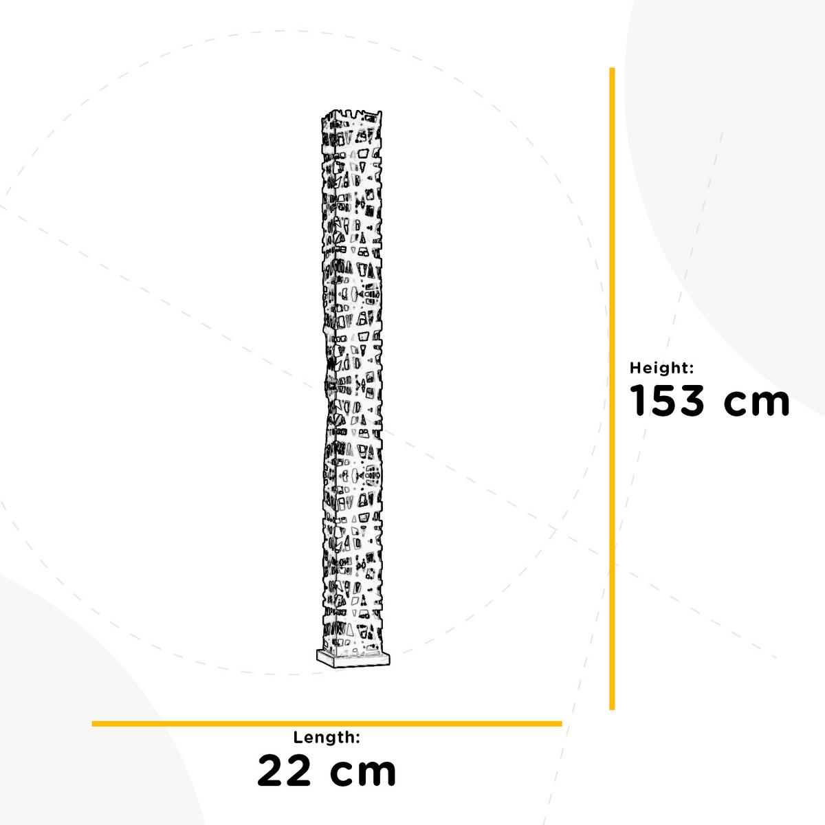 Stehleuchte 4919/ptgn - Brombeere/Schwarz, Design, Metall (22/153cm)