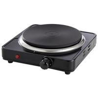 Kochplatte 1500 W Schwarz mit Drehschalter - Schwarz, Basics, Kunststoff/Metall (23,5/23,5/7cm)