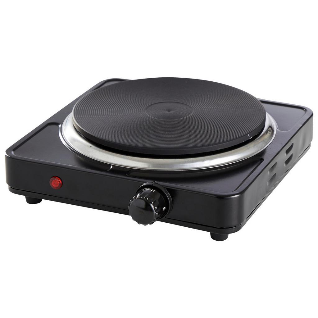 Kochplatte 1500 W Schwarz mit Drehschalter