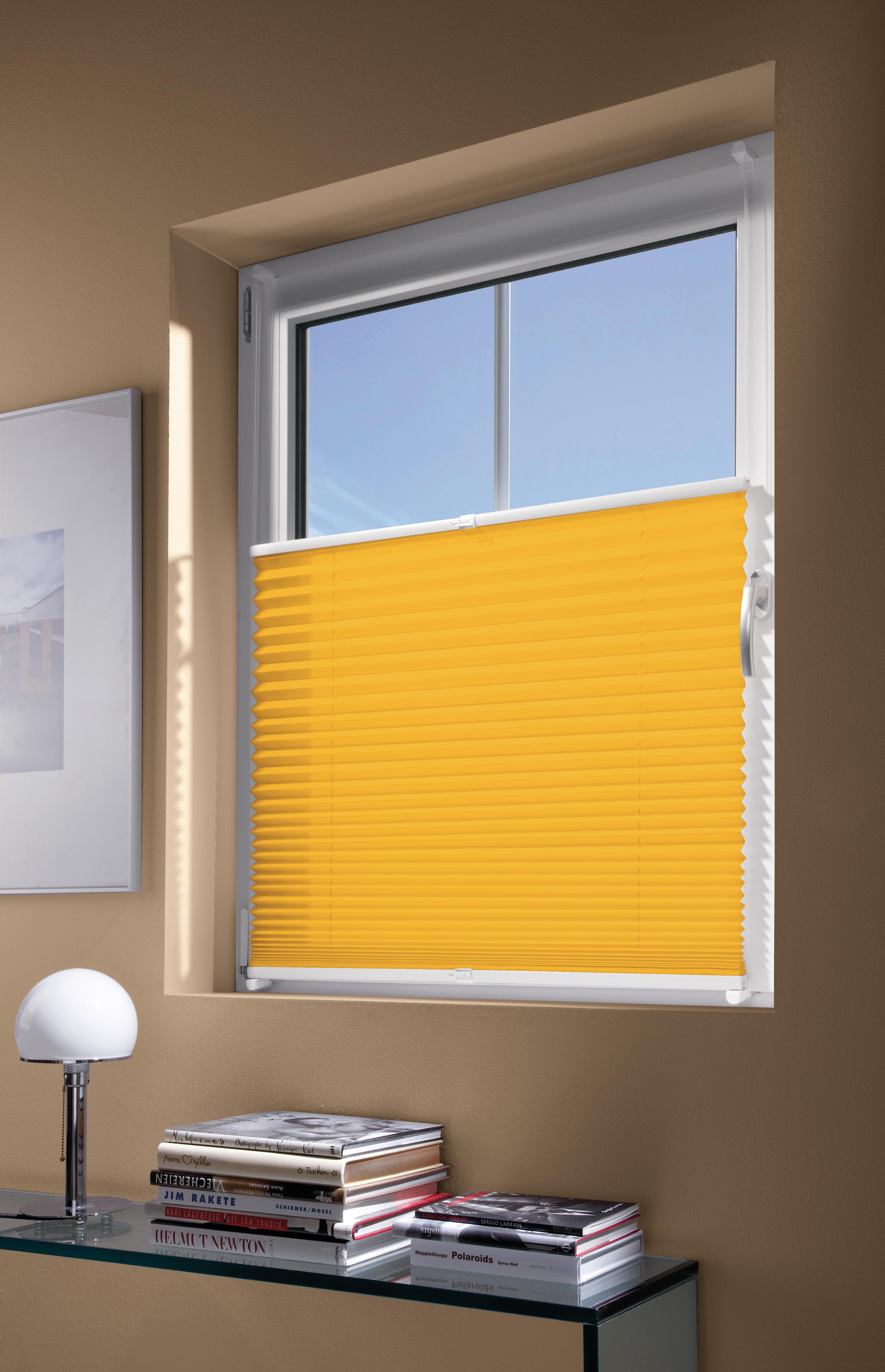 Plissee Gelb B: 120 cm - Basics (120/130cm) - Homeware