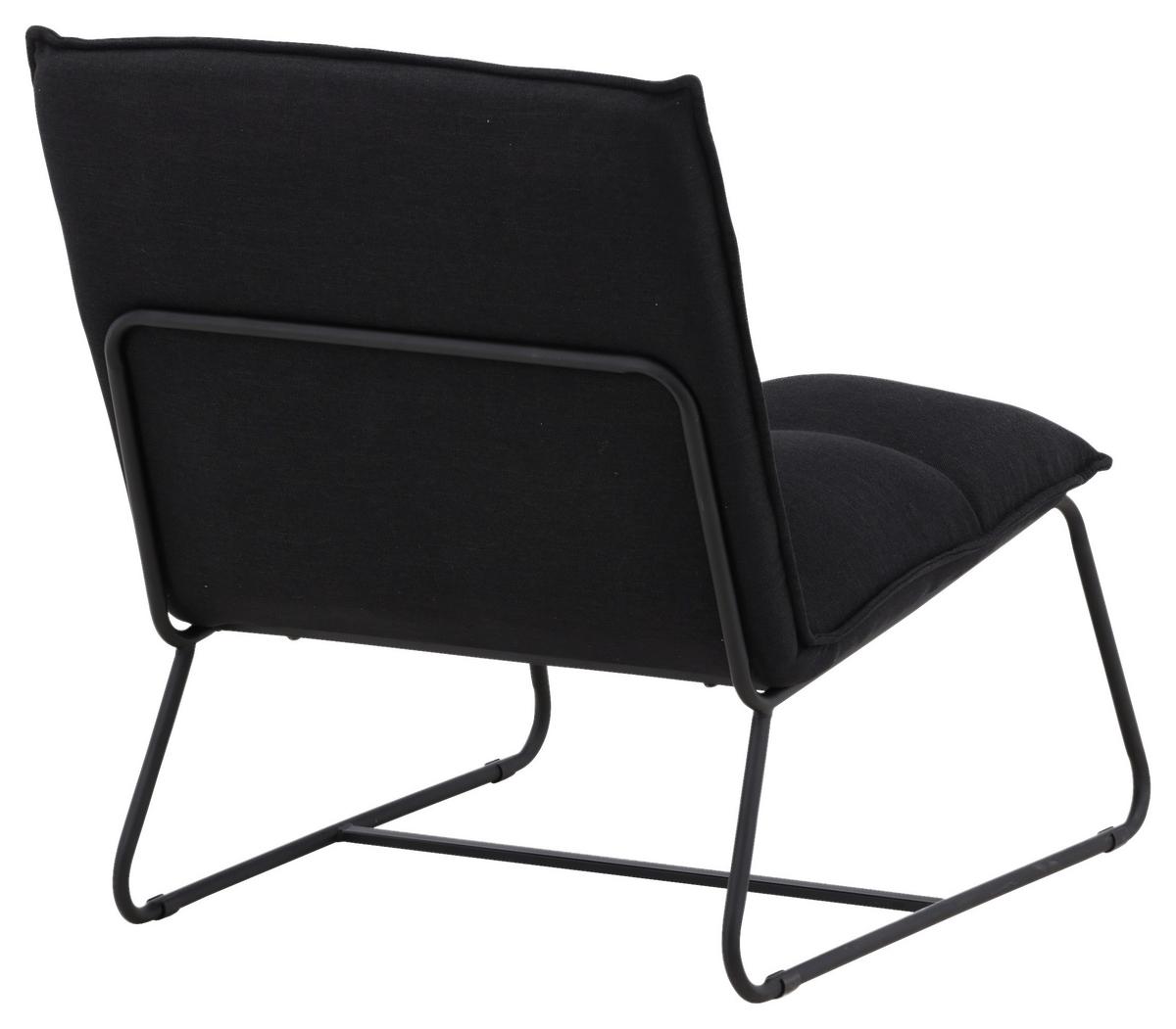 Sessel Madison - Schwarz, Design, Textil/Metall (62/78/83cm) - Livetastic