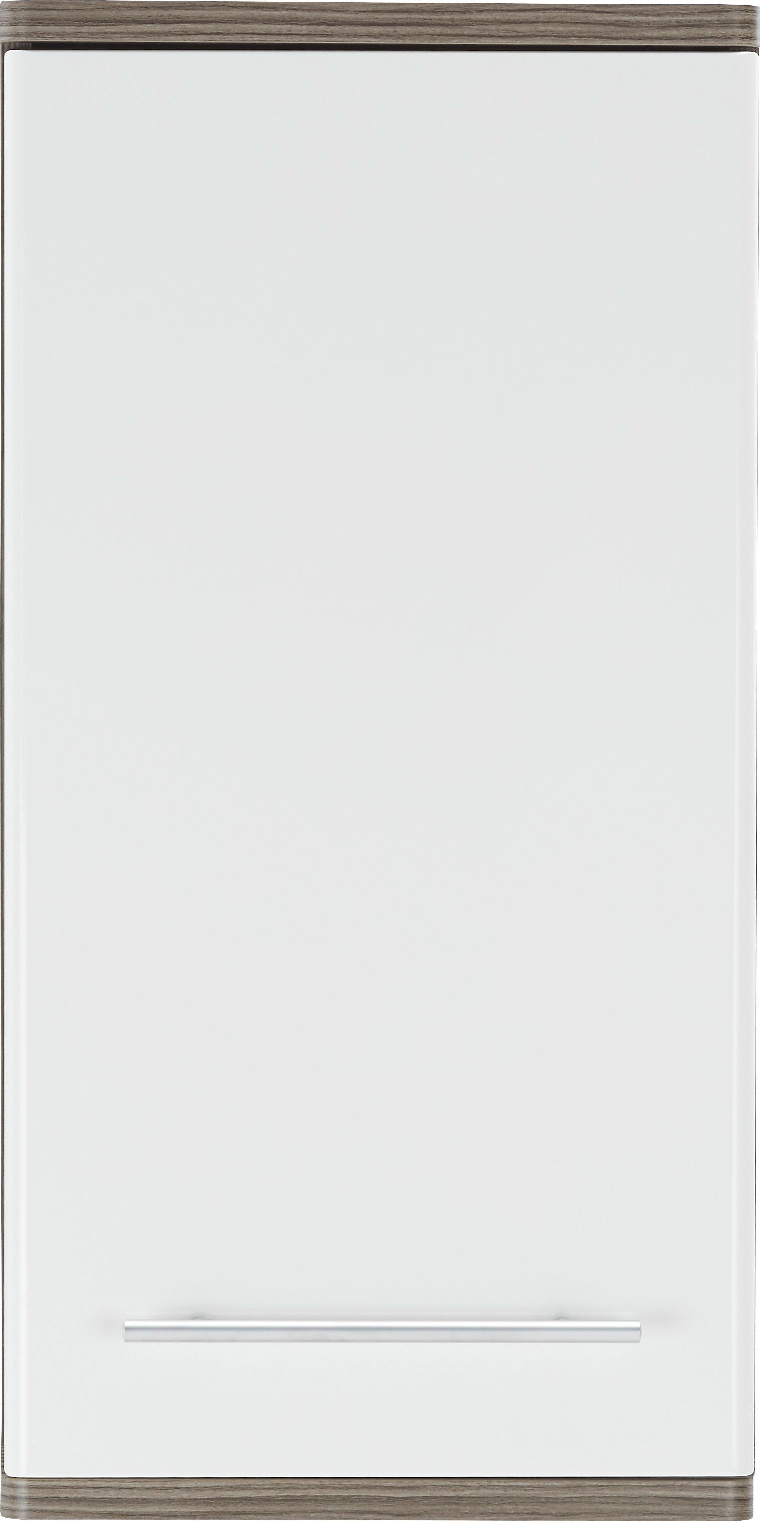 Horní Skříňka Santorin -Exklusiv- - bílá/tmavě hnědá, Konvenční, kov/kompozitní dřevo (40/78/22cm) - Modern Living