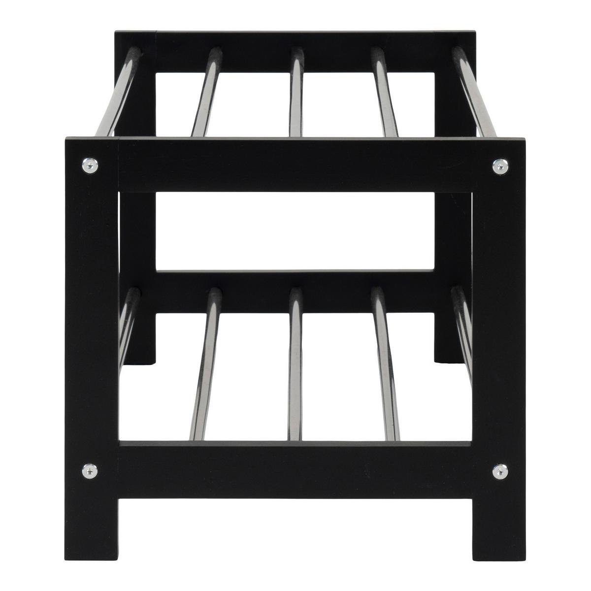 SCHUHREGAL Padova, Schwarz B: 78 cm - Schwarz, Design, Holz/Metall (78/32/34cm) - MID.YOU