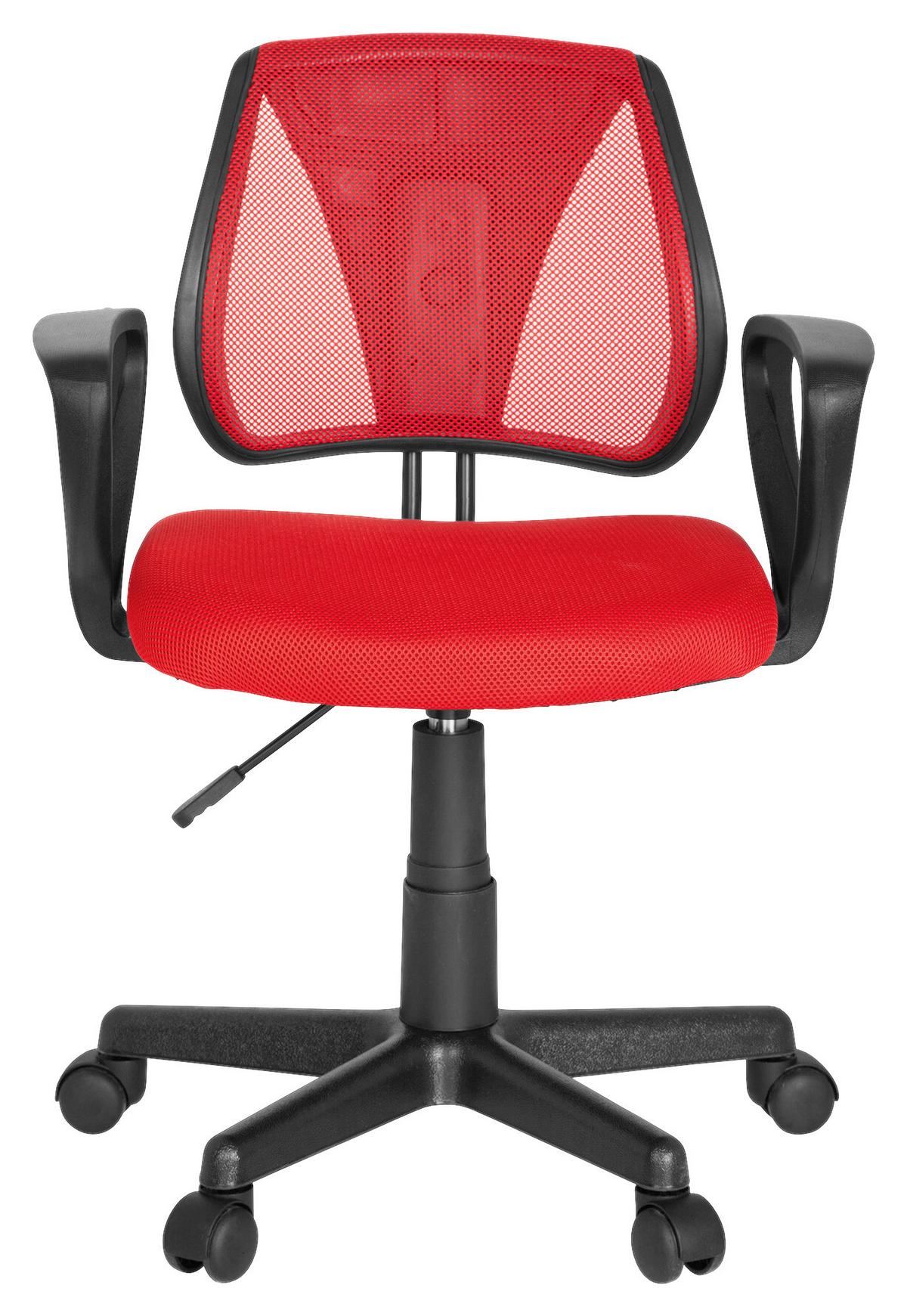 Jugenddrehstuhl Kiddy Cd Rot - Rot/Schwarz, Basics, Kunststoff (58/75-92/45cm) - MID.YOU