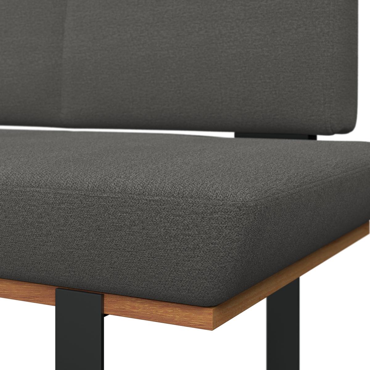 Eckbank Tristan Webstoff schwarz, S:175x245cm - Schwarz, MODERN, Holz/Textil (175/245cm) - James Wood