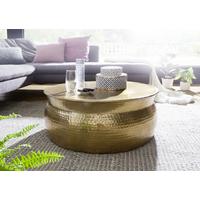 Couchtisch Rund Aluminium Orient-Style Karam, Goldfarben - Goldfarben, LIFESTYLE, Metall (75/75/31cm) - MID.YOU