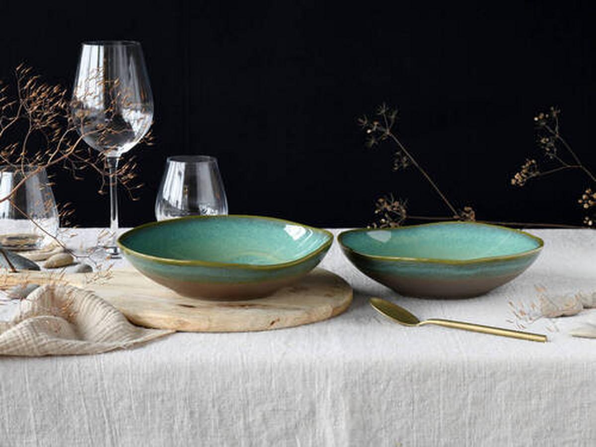Schüsselset 19677 Bas. Bio Oliv - Olivgrün, Trend, Keramik - Creatable