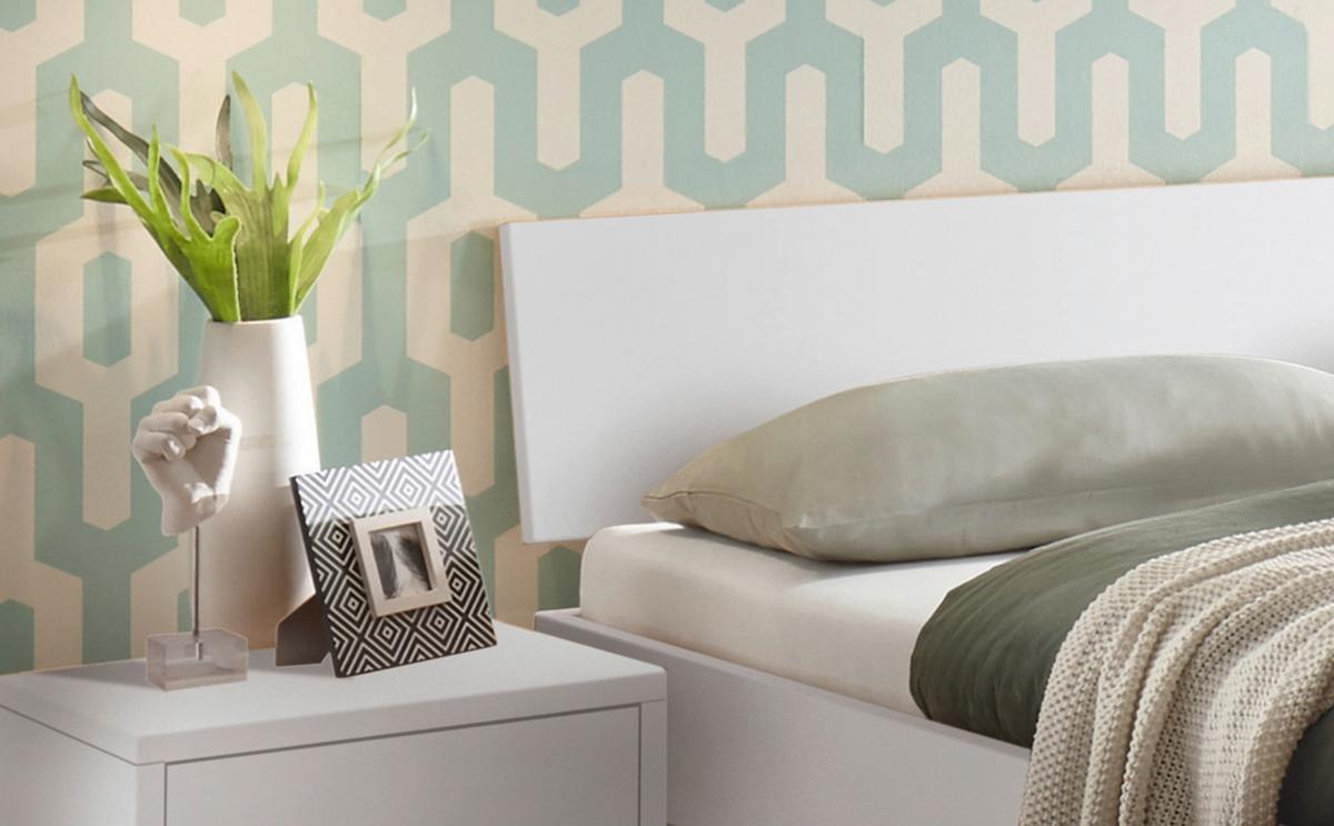 Bett Forti, Weiß 180x200 Cm - Weiß, Design, Holzwerkstoff (180/200cm) - Hasena