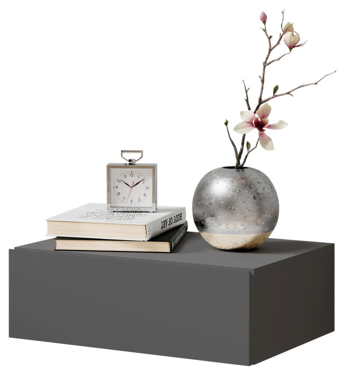 Nachkästchen Graphitfarben H: 14 Cm Tajo - Graphitfarben, MODERN, Holzwerkstoff (42/14/30cm) - Livetastic