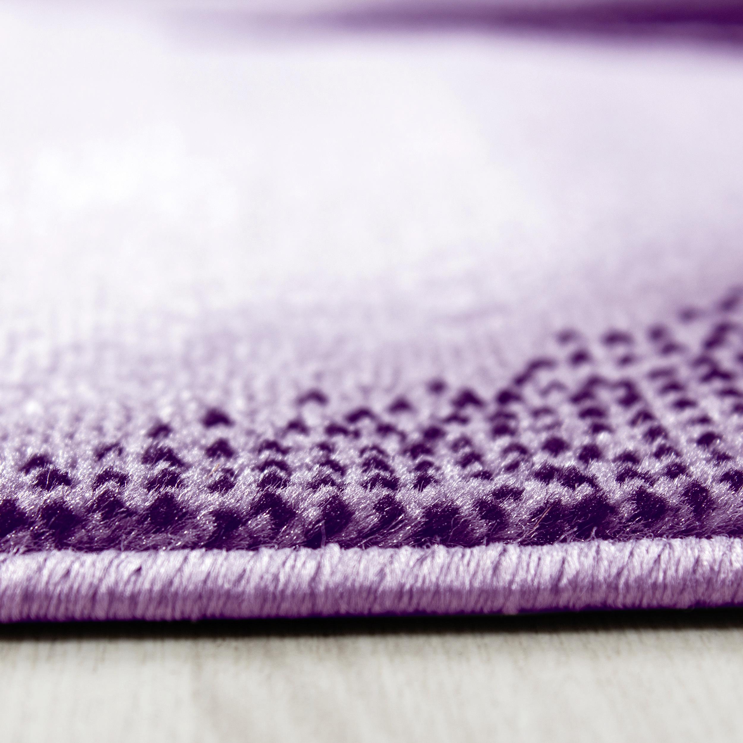 Lila Webteppich mit Wellenmuster