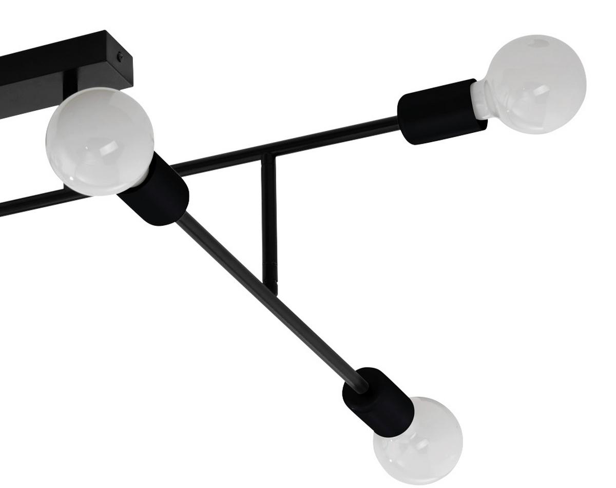 Deckenleuchte Belsiana L: 118 Cm 8-Flammig Drehbar - Schwarz, MODERN, Metall (118/51/35cm)