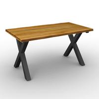 VÝSUVNÝ STŮL ARIANO - černá/barvy dubu, Moderní, kov/dřevo (240-160/76/90cm) - Bessagi Home