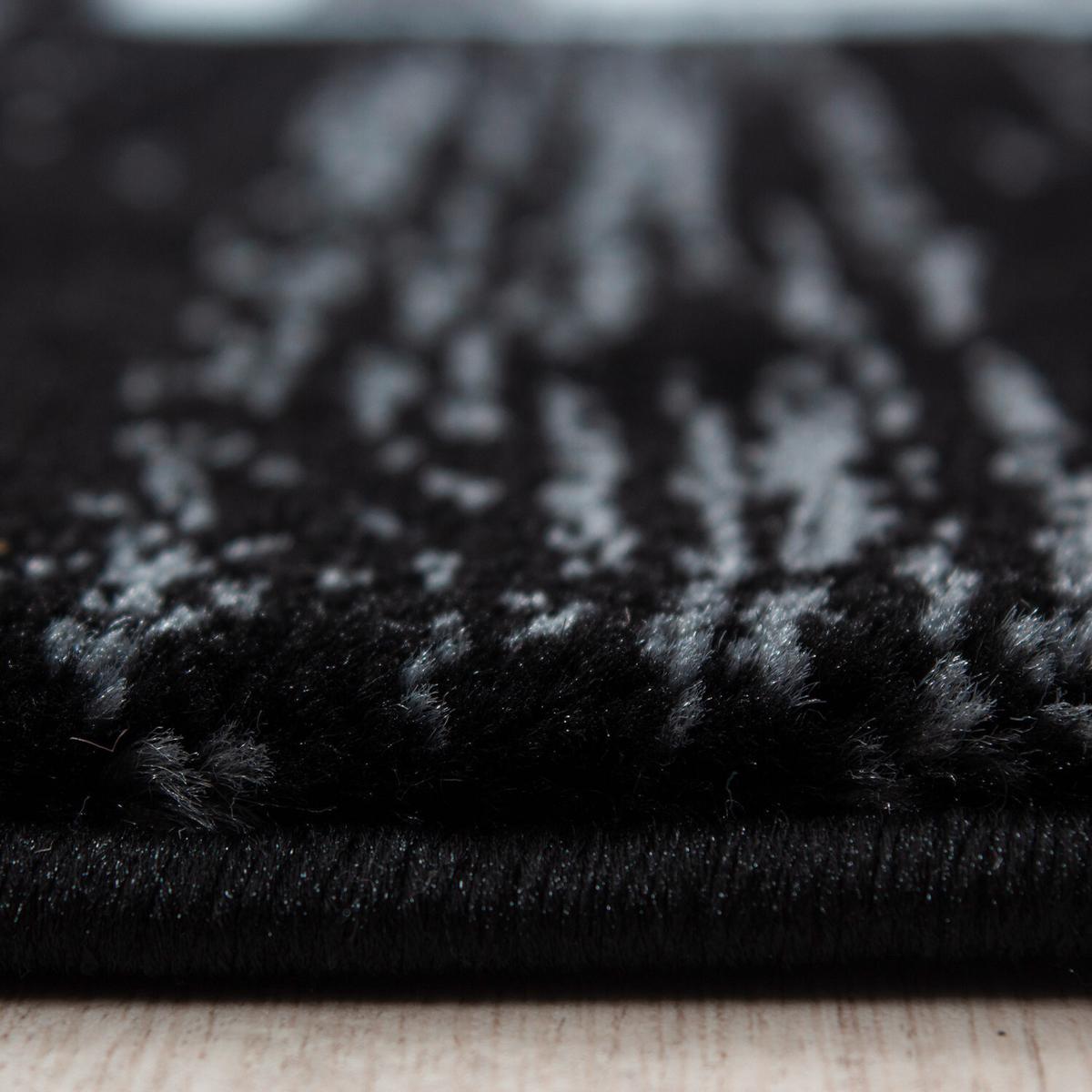 Flachwebteppich Miami - Schwarz, Design, Textil (140/200cm) - Novel
