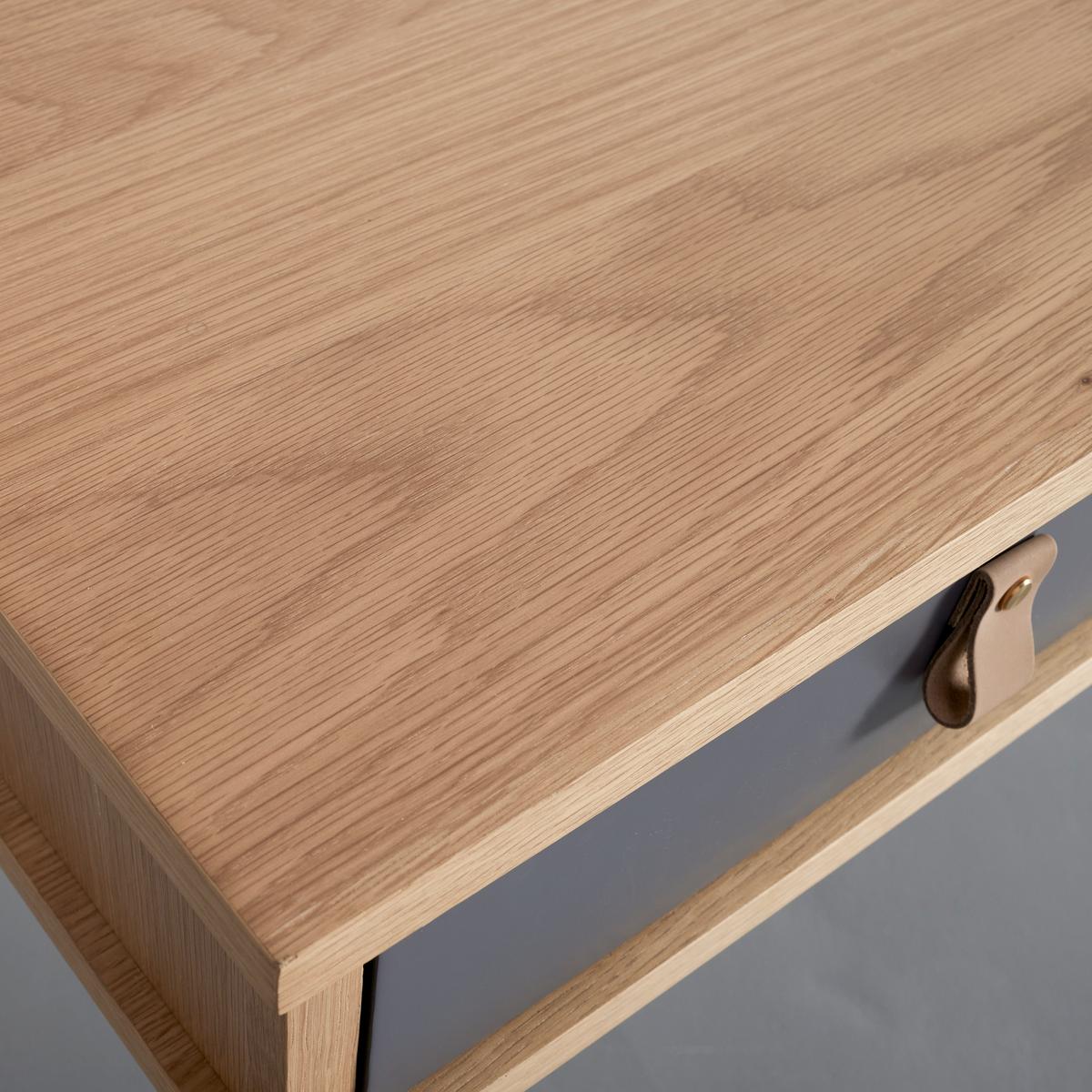 Psací stůl LENA přírodní barvy/šedá - šedá/přírodní barvy, Moderní, dřevo/kompozitní dřevo (120/75/60cm) - Bessagi Home