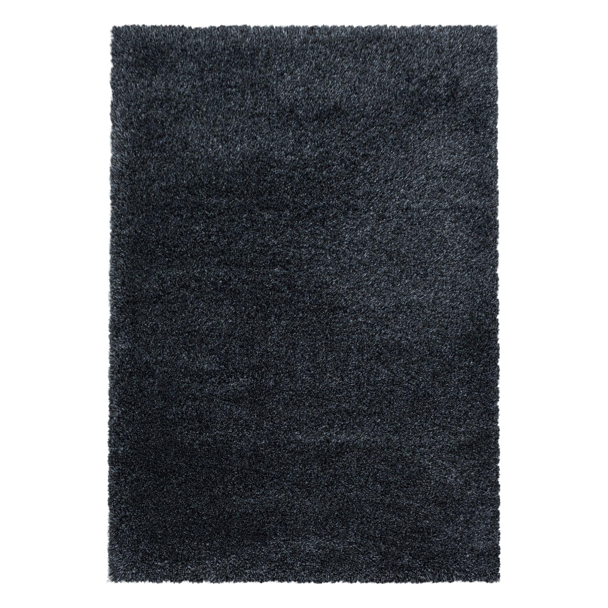 Hochflor Teppich Anthrazit Naturfaser Fluffy 60x110 cm - Anthrazit, Basics, Textil (60/110cm)