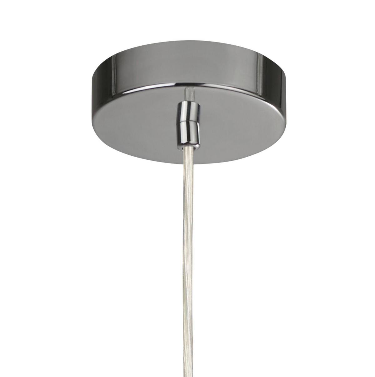 Hängeleuchte Elise H: 145 Cm 1-Flammig, Höhenverstellbar - Chromfarben, KONVENTIONELL, Glas/Metall (21/145cm)