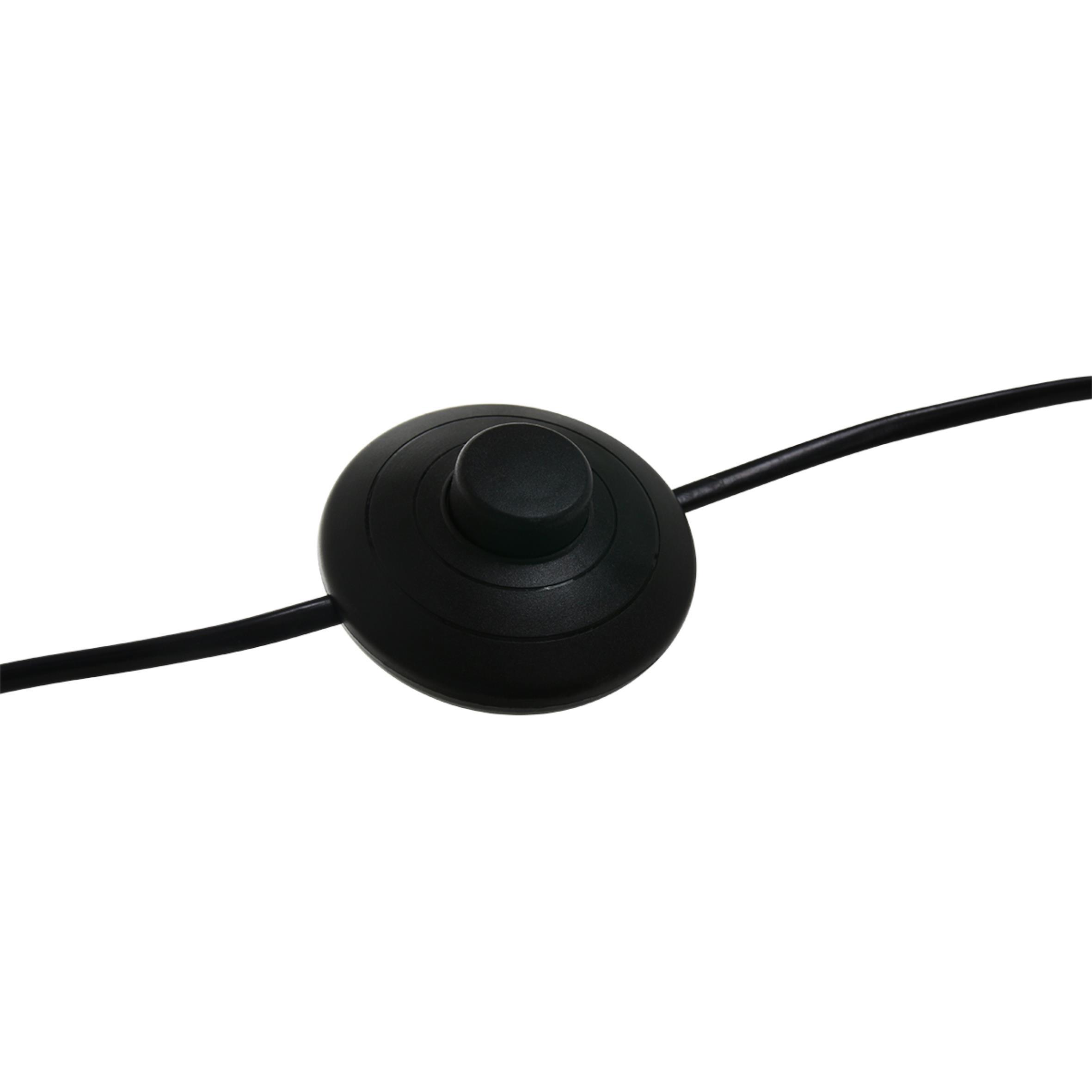 Stehleuchte Solva - Schwarz/Weiß, Trend, Textil/Metall (35/180/170cm)