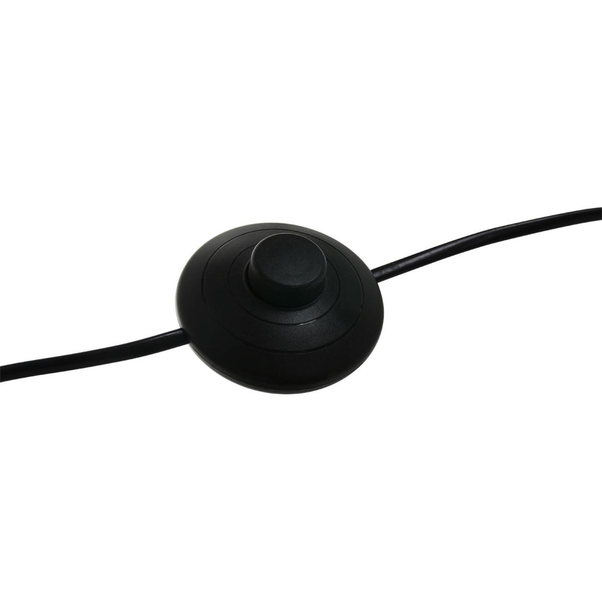 Stehleuchte Solva - Schwarz/Weiß, Trend, Textil/Metall (35/180/170cm)