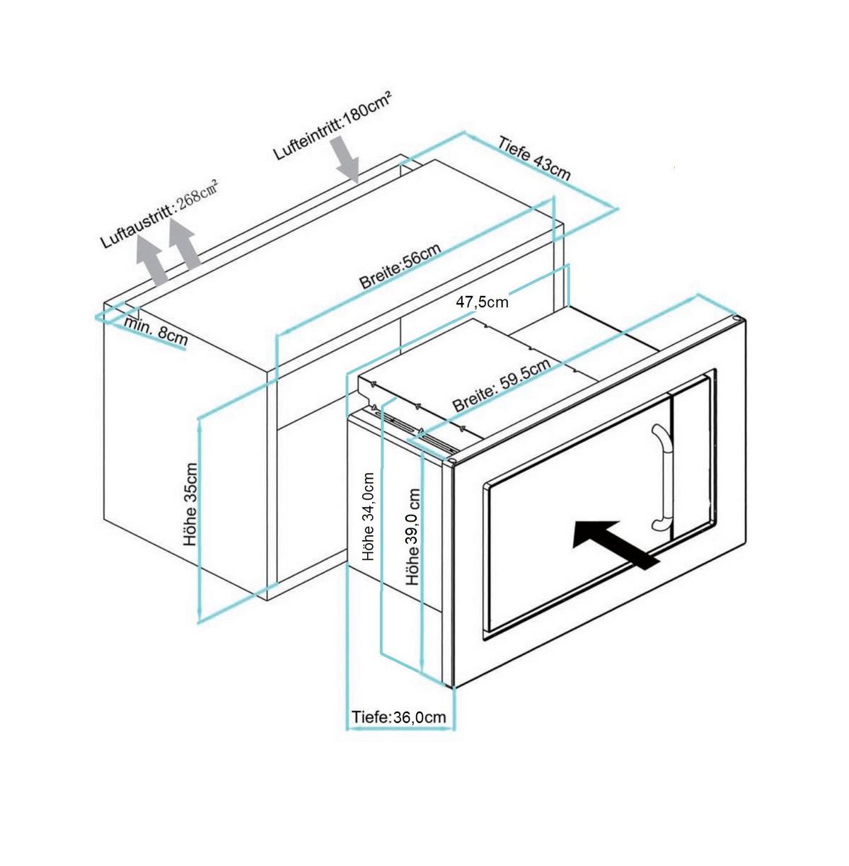 Küchenzeile mit Geräten B: 360 cm Schwarz/Eiche Dekor - Eichefarben/Schwarz, MODERN, Holzwerkstoff (360cm) - Respekta