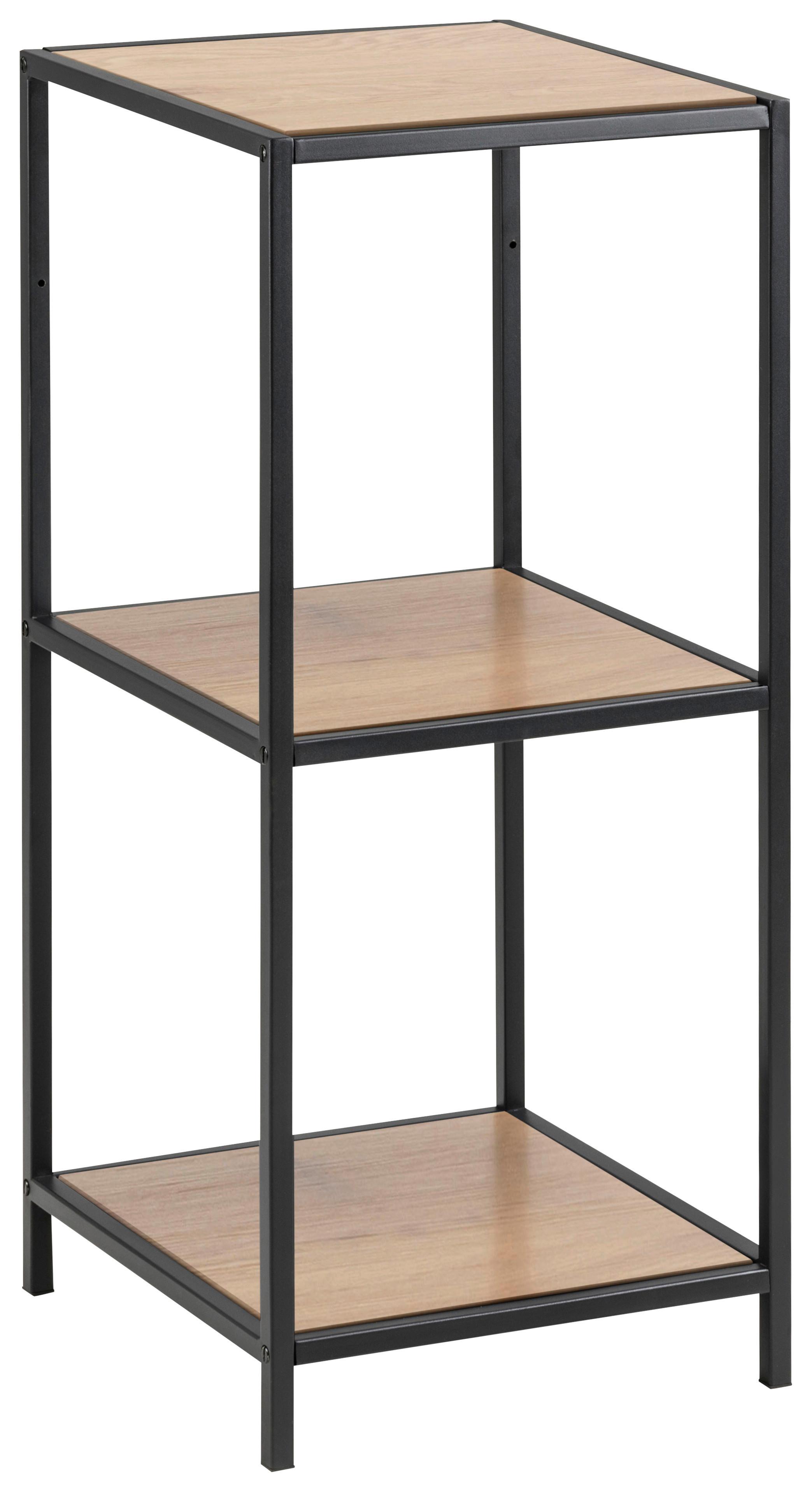 Regalelement, 2 Offene Fächer Seaford -Trend- 35 Cm Eichef. - Eichefarben/Schwarz, Trend, Holzwerkstoff (35,0/82,5/37,0cm) - MID.YOU