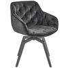 Armlehnstuhl Avegno Schwarz mit drehbare Sitzfläche - Schwarz, MODERN, Holz/Textil (58/83/63cm) - Livetastic