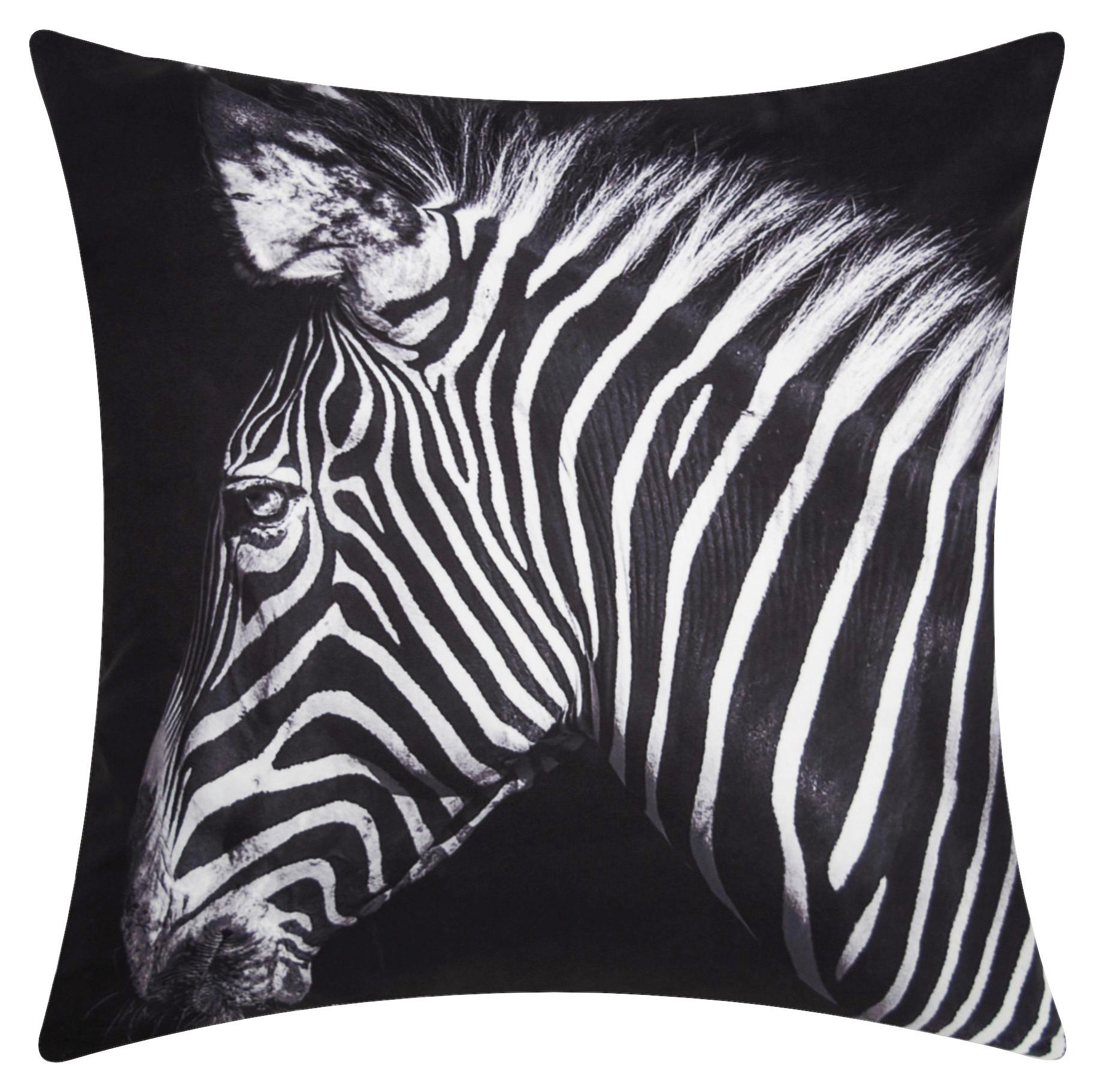 Zierkissen 40x40 Cm Polyester Schwarz Mit Zipp - Schwarz, ROMANTIK / LANDHAUS, Textil (40/40cm) - James Wood