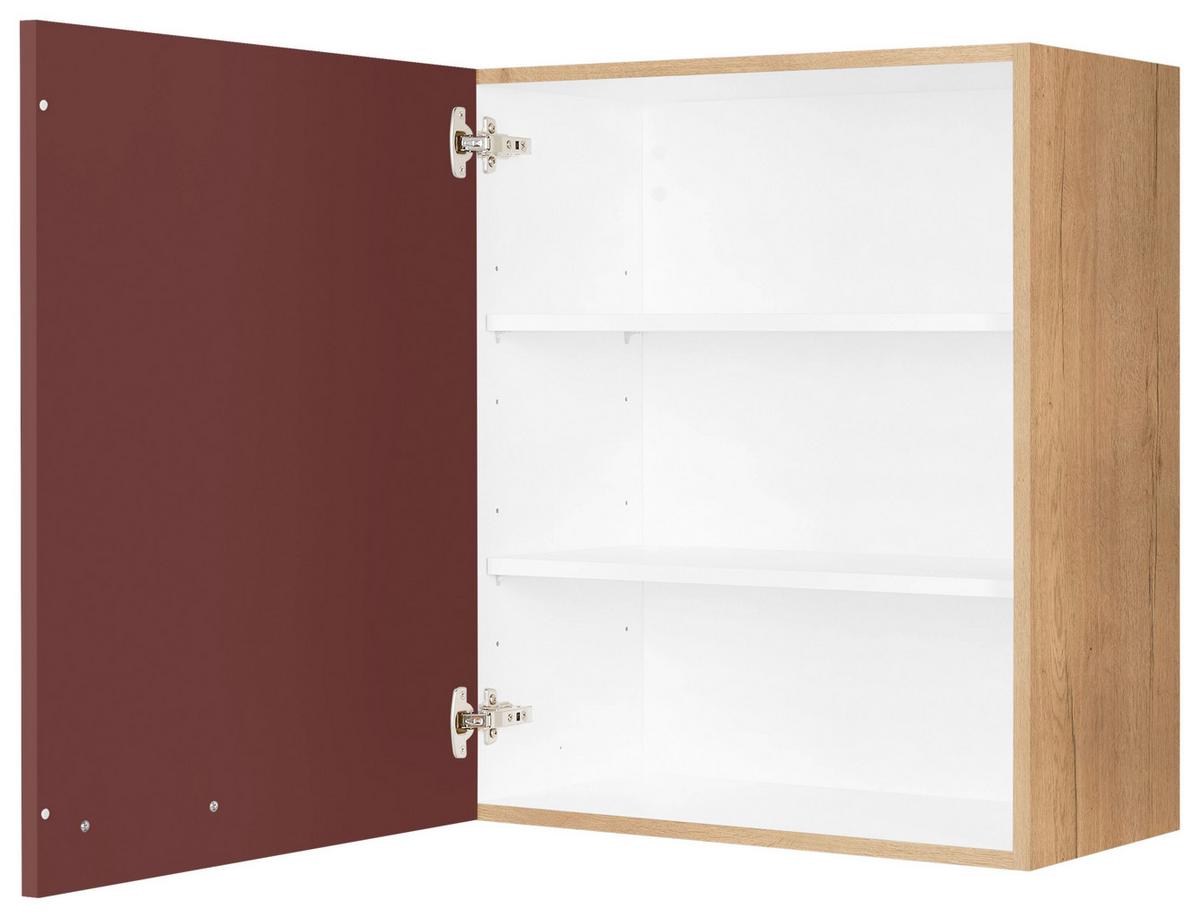 Küchenoberschrank Easytouch - Eichefarben/Rot, MODERN, Holzwerkstoff (60/72/35cm) - Nobilia