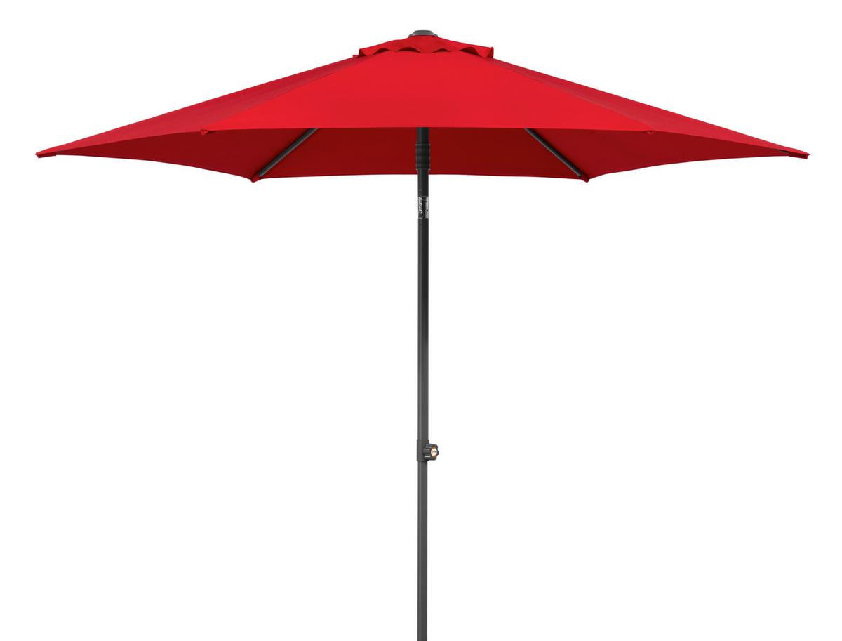 Sonnenschirm Sevilla Bxhxt: 270x270x246 Cm Rot - Anthrazit/Rot, Basics, Textil/Metall (270/270/246cm) - Schneider