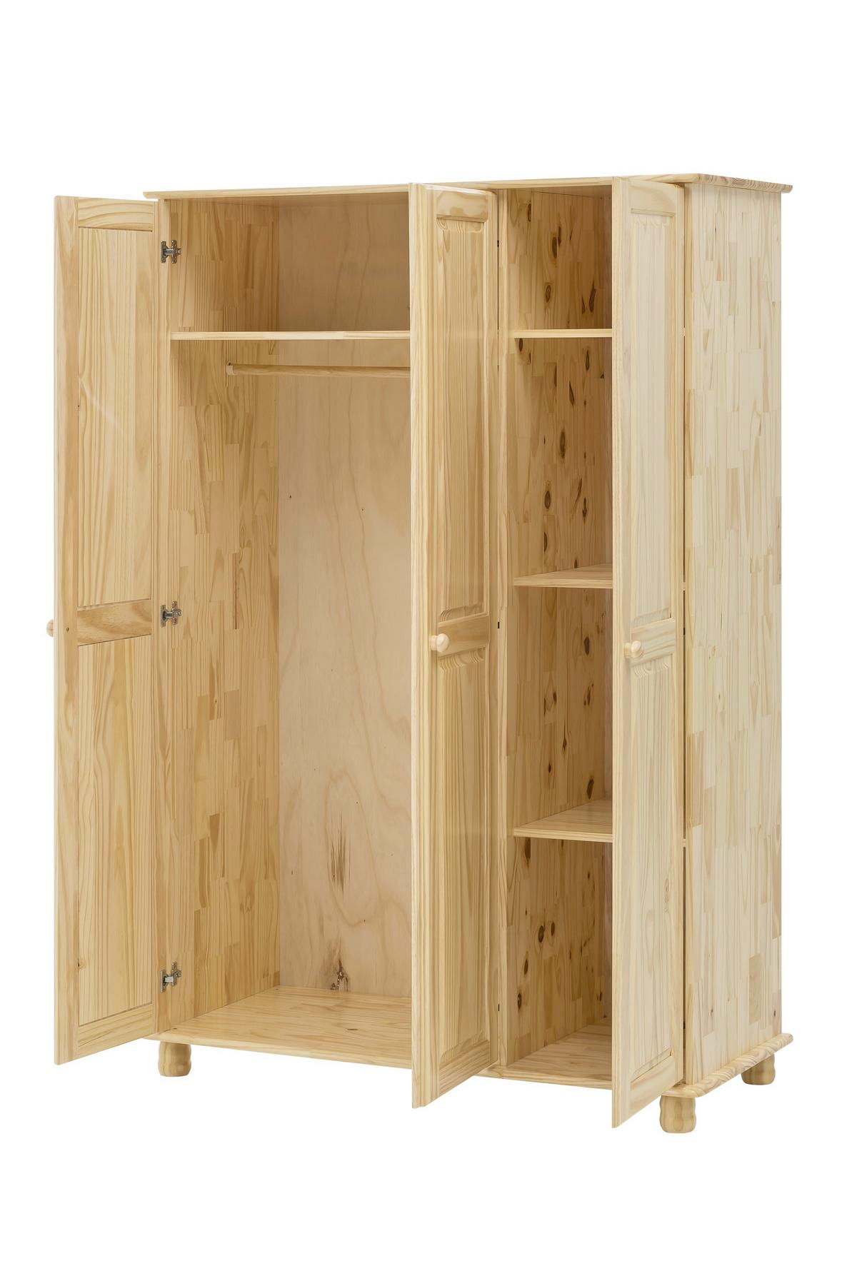 Kleiderschrank Naturfarben B: 120cm - Naturfarben, Natur, Holz (120/178/52cm) - Livetastic