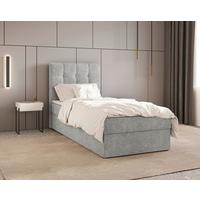 BOXBETT Oslo Grau 90x200cm - Schwarz/Grau, MODERN, Holz/Kunststoff (90/200cm) - MID.YOU