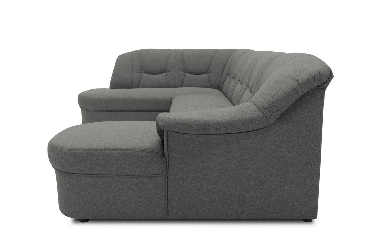 Wohnlandschaft Sarafina Grau - Schwarz/Grau, KONVENTIONELL, Textil (180/295/146cm) - MID.YOU
