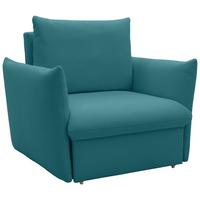 Sessel Looks Petrol B: 120 cm - Petrol/Schwarz, Design, Textil (120/100/97cm) - LOOKS by W.Joop