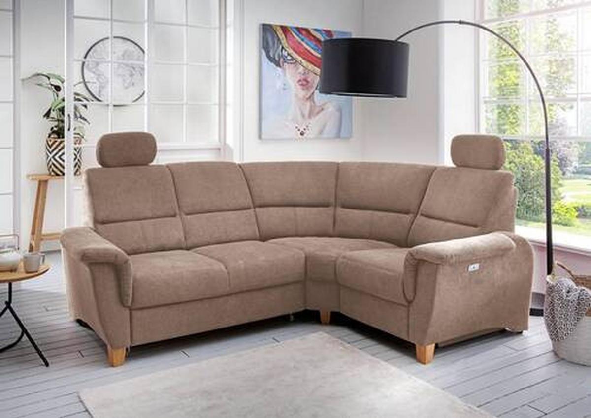 Ecksofa Parole Hellbraun S:237/186 cm - Wildeiche/Hellbraun, KONVENTIONELL, Textil (237/186cm) - Livetastic