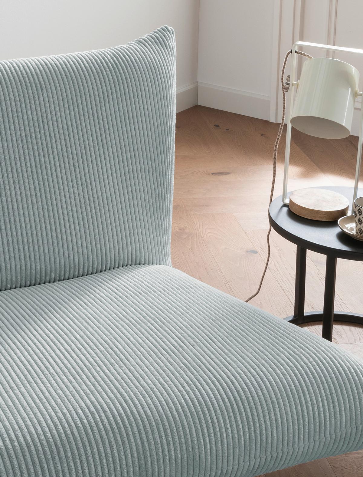 Relaxsessel Cremona Stoffbezug Hellblau - Schwarz/Hellblau, Design, Textil (100/78/96cm) - Livetastic