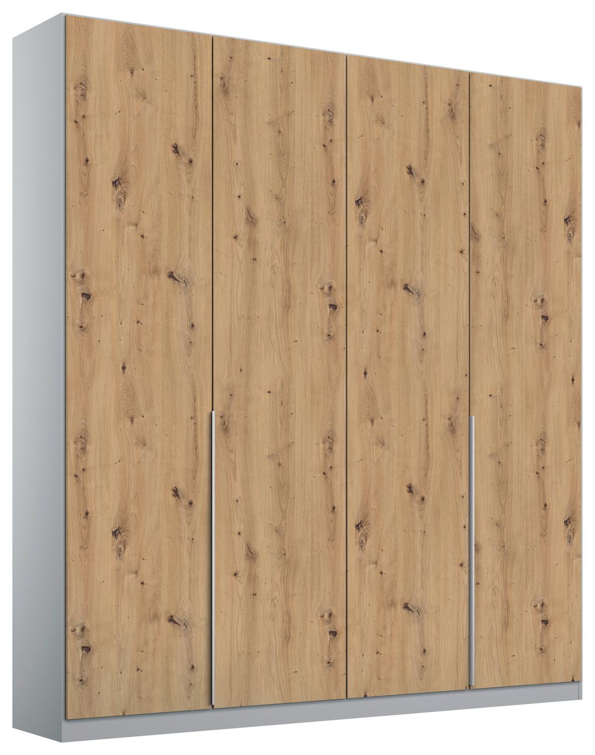 Drehtürenschrank 181 cm Alabama Extra Hellgrau - Hellgrau/Eiche Artisan, MODERN, Holzwerkstoff (181/229/54cm)