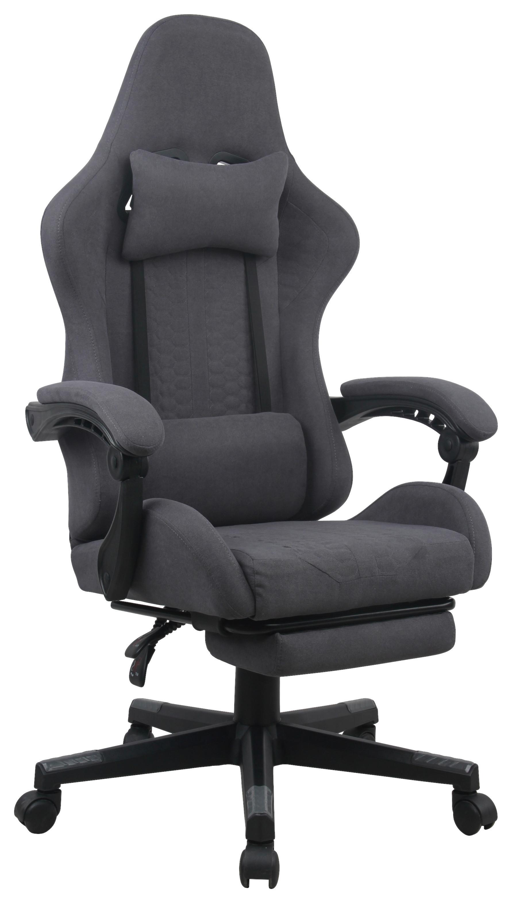 Chefsessel Aron 2 Armstützen Grau 140 kg - Dunkelgrau/Schwarz, MODERN, Kunststoff/Textil (63/114/62cm)