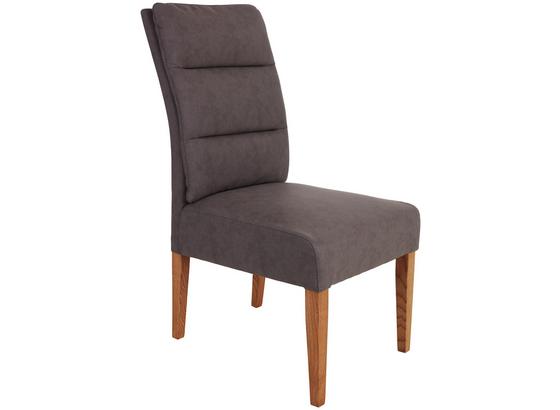 Stuhl Gabriela - Eichefarben/Grau, MODERN, Holz/Textil (48/97/63cm) Stuhl Gabriela - Eichefarben/Grau, MODERN, Holz/Textil (48/97/63cm)