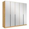 Drehtürenschrank Skyla Eiche Artisan/Glas B: 226 cm - Eiche Artisan, MODERN, Holzwerkstoff (226/210/54cm) - Rauch Möbel