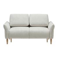 Dvoumístná pohovka CUSTOM, krémová - barvy dubu/krémová, Moderní, dřevo/textil (150/85/92cm) - Mömax