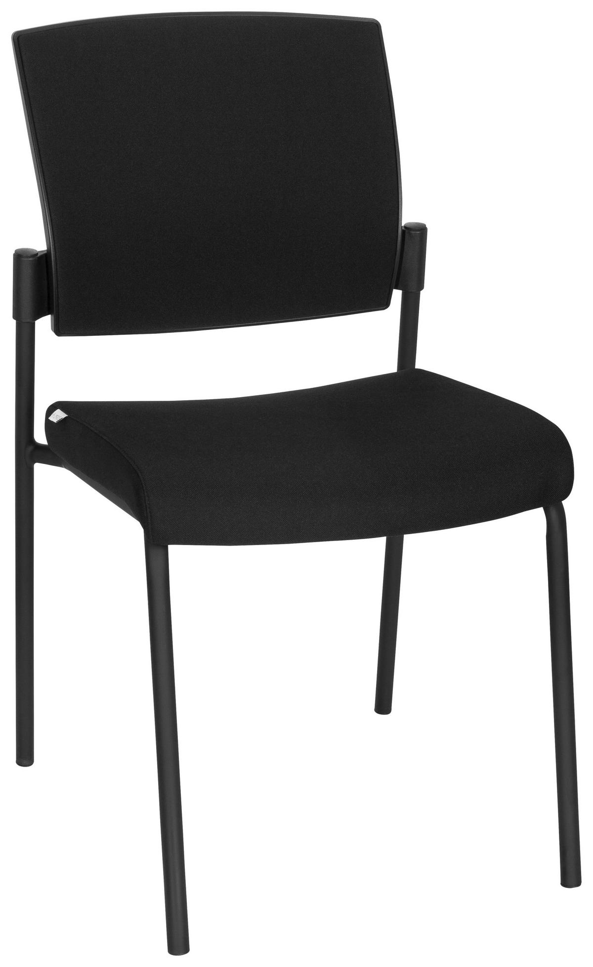 Besucherstuhl K9 V Pro Schwarz - Schwarz, MODERN, Textil/Metall (48/90/58cm) - MID.YOU